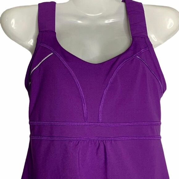 Athleta Racerback Horizon Tank Top XS Purple Bra - Picture 2 of 5